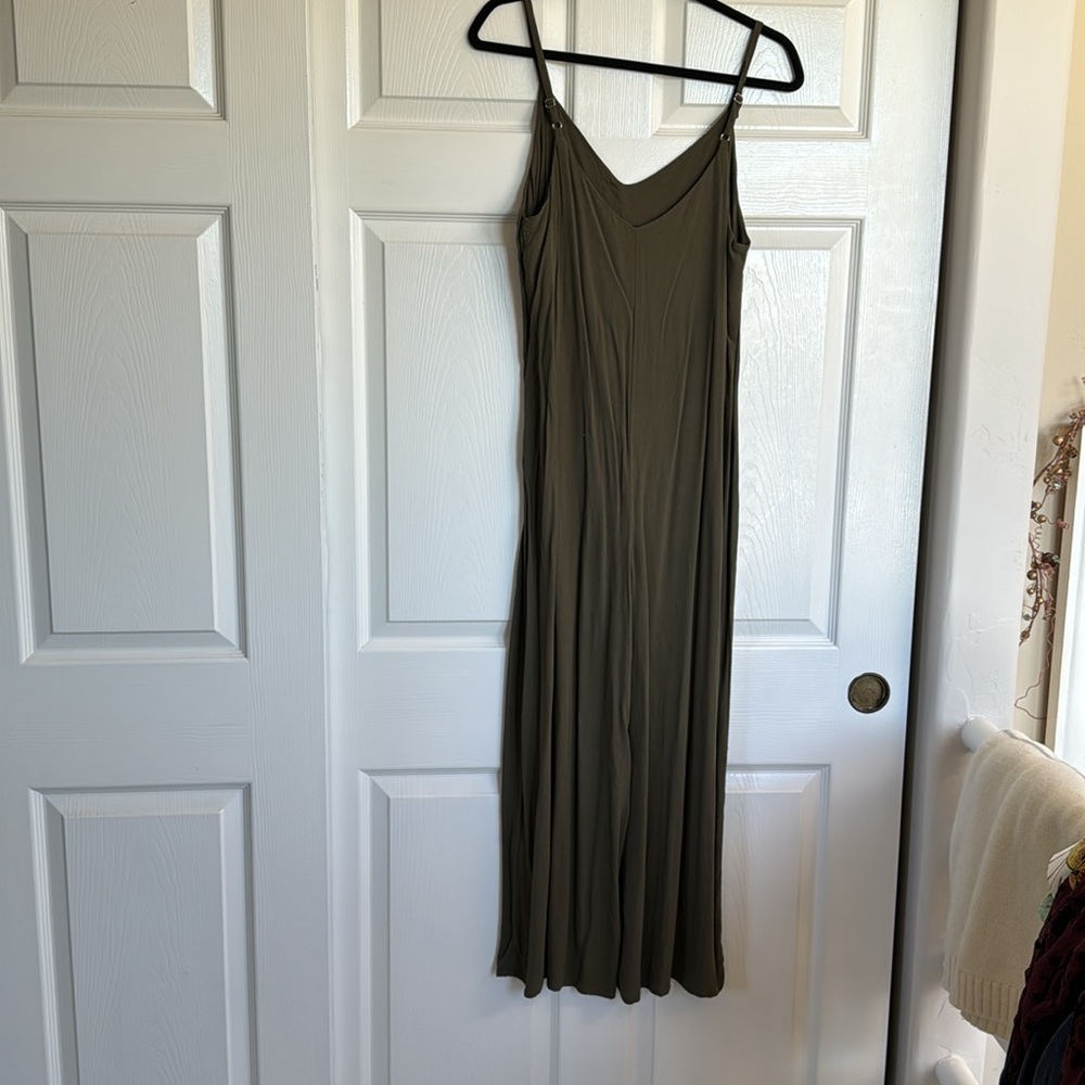 Michael Stars Olive Green Slip Jumpsuit